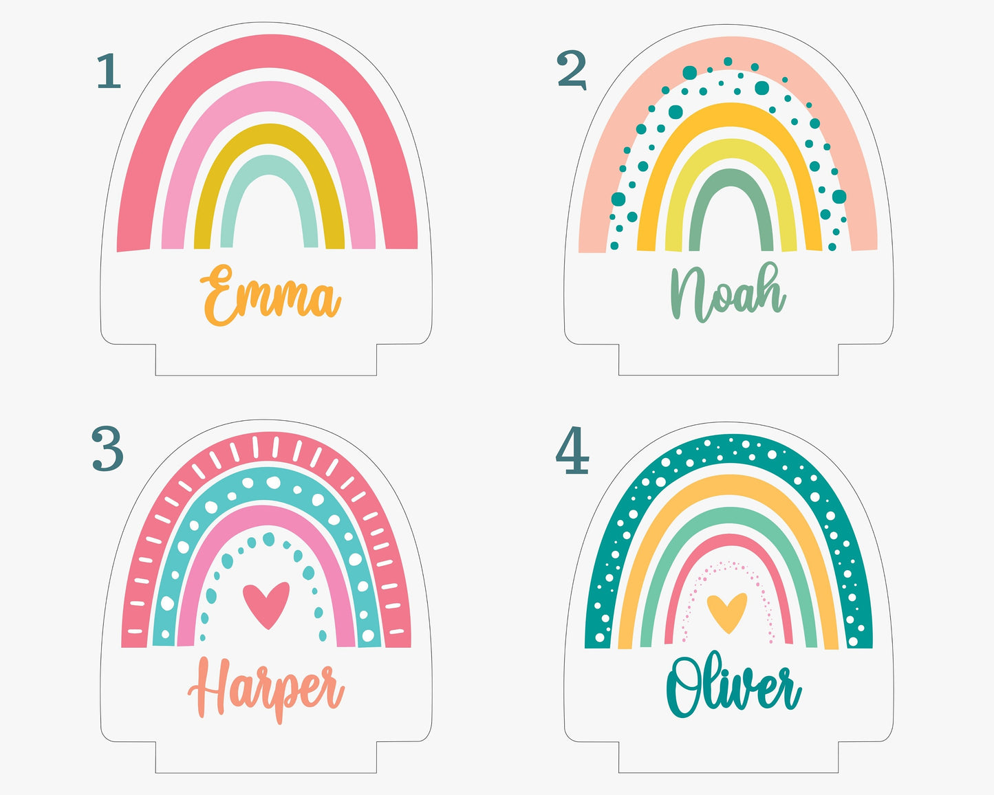 Benutzerdefinierte Regenbogen Kinderzimmer Nachtlicht - Regenbogen Kinderzimmer