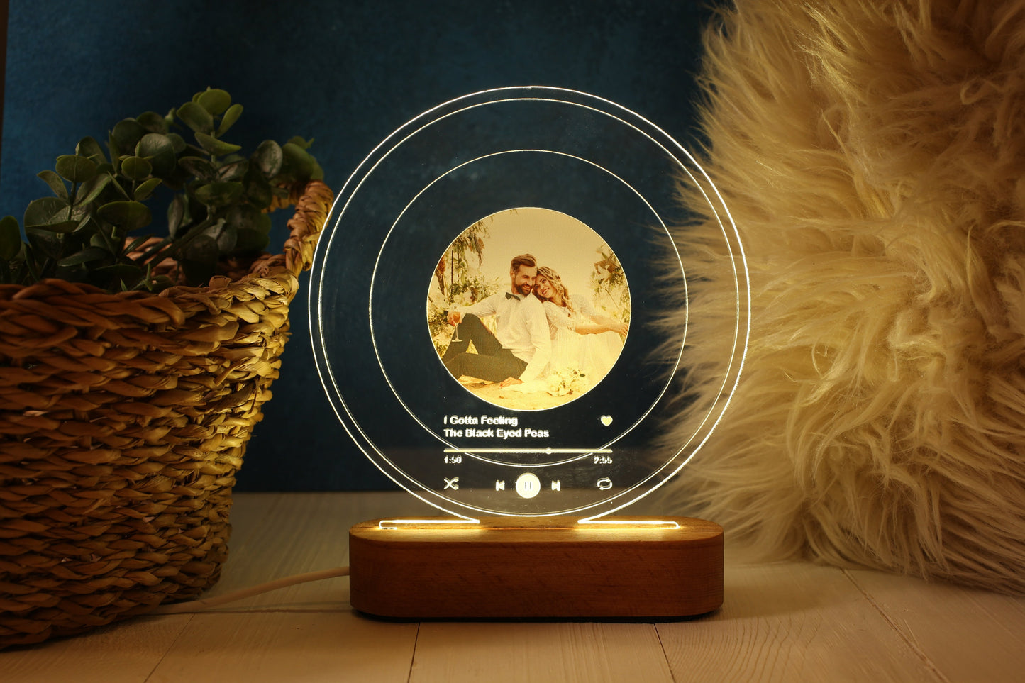 Beleuchtete Musikplakette - Personalisiertes Muttergeschenk