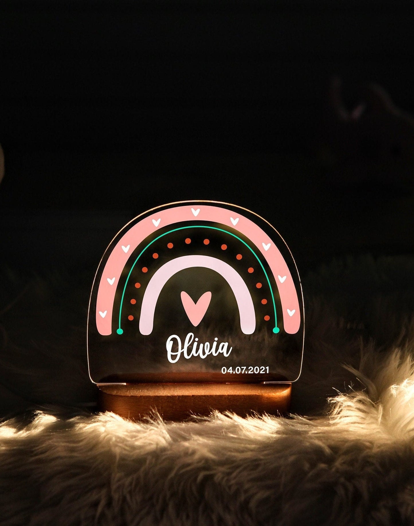 Benutzerdefinierte Regenbogen Nachtlicht - Kleinkind Namen Geschenke