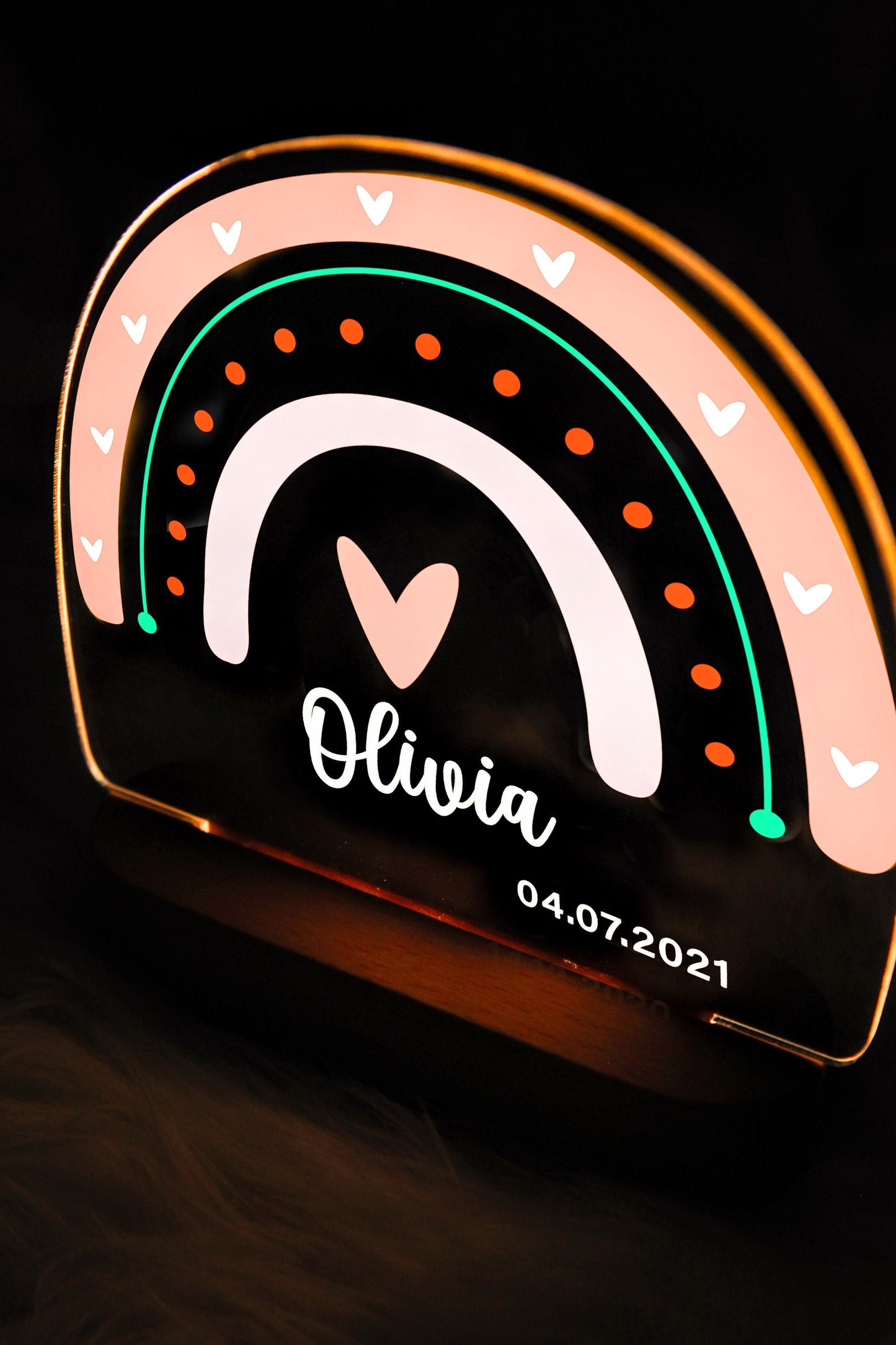 Benutzerdefinierte Regenbogen Nachtlicht - Kleinkind Namen Geschenke