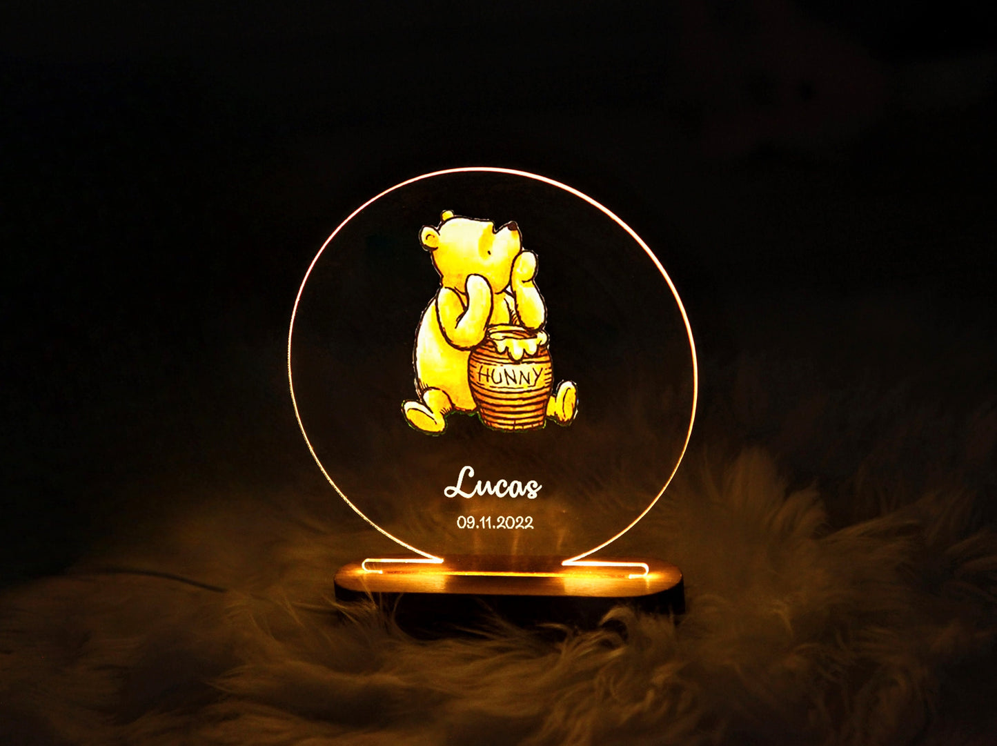 Benutzerdefiniertes Nachtlicht mit Namen - Babygeburtstag