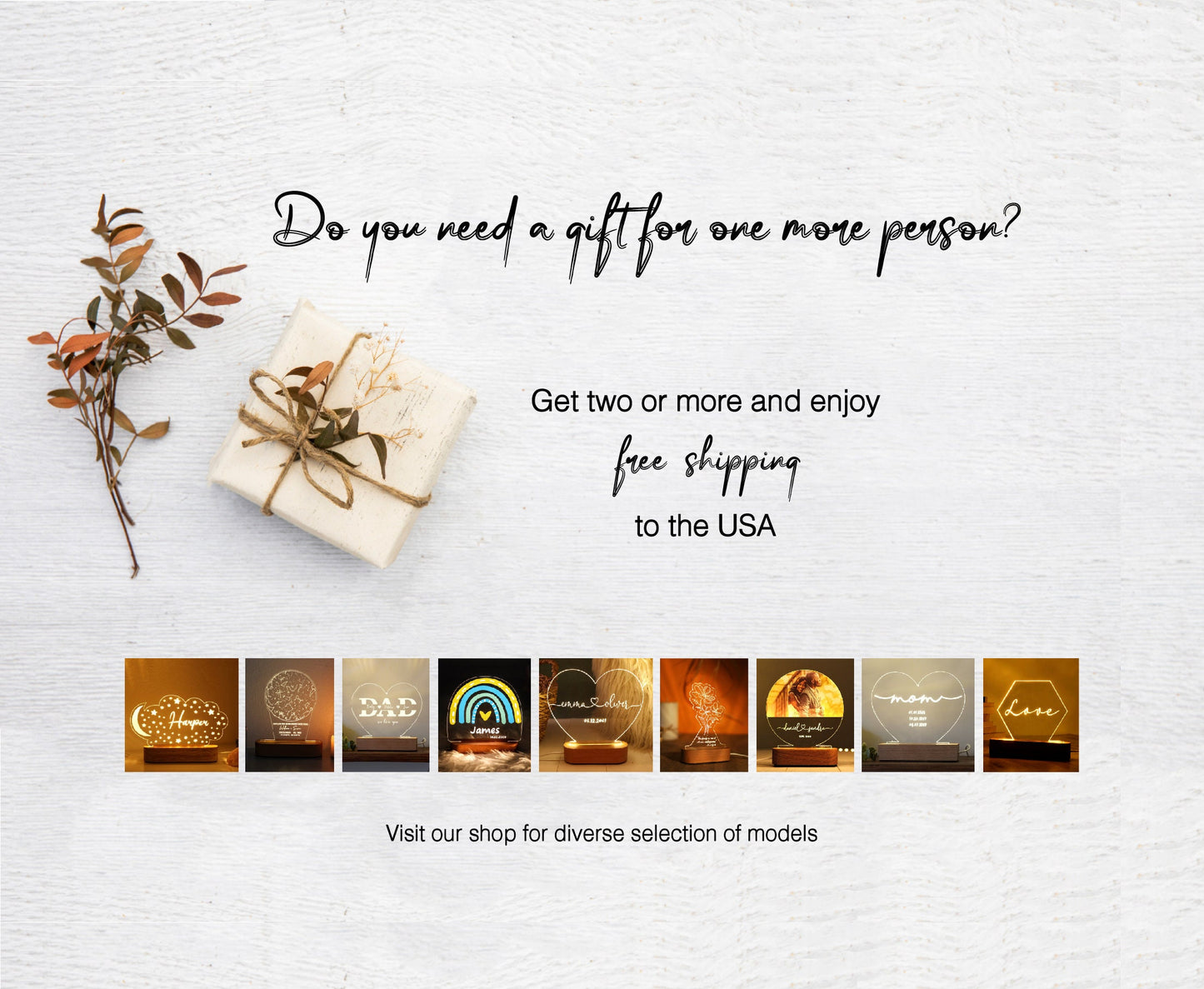 Custom Wedding Anniversary Night Light, Personalized Night Lamp with Date