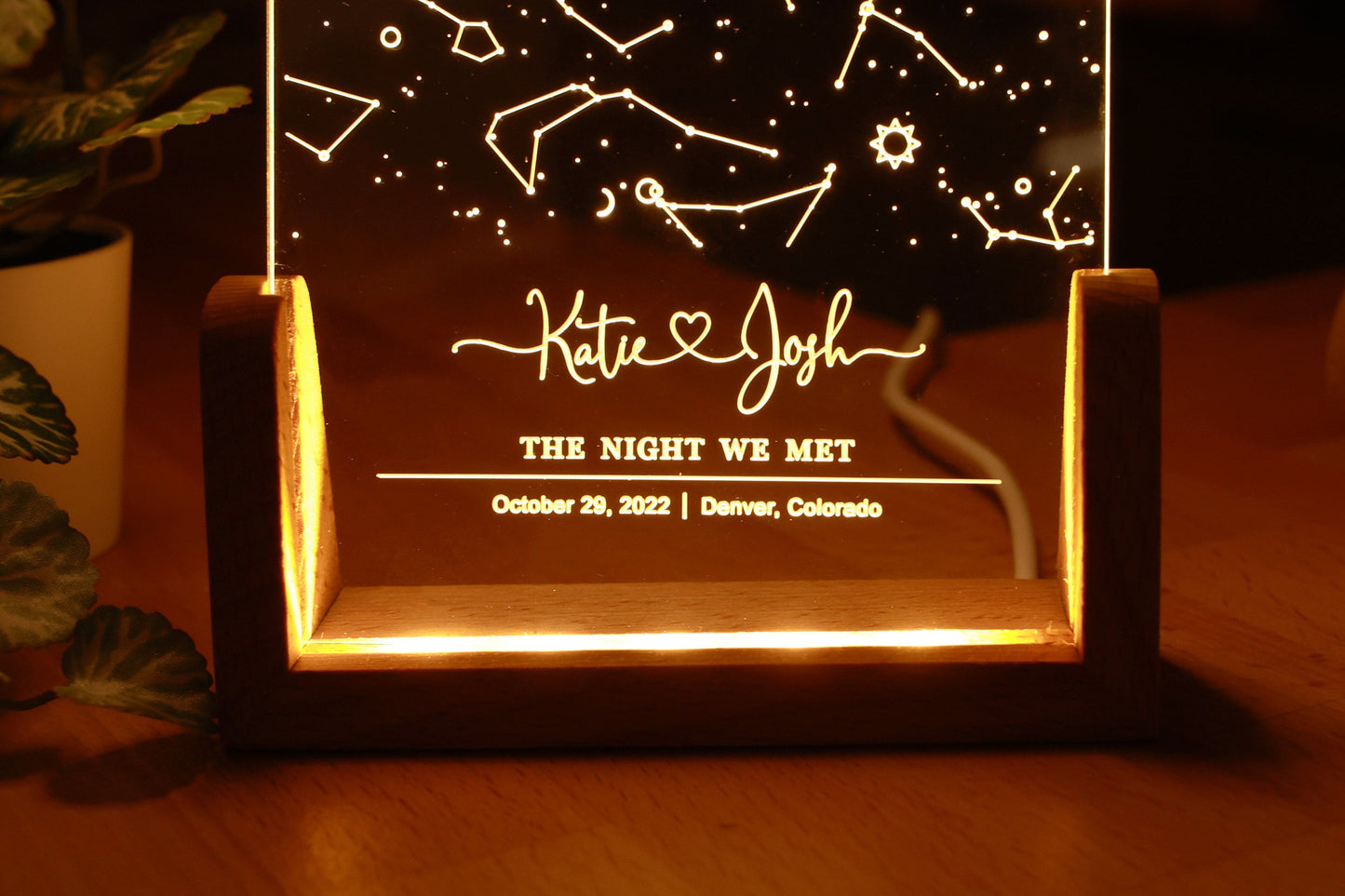 Custom Constellation Star Map Night Light for Mother Wife