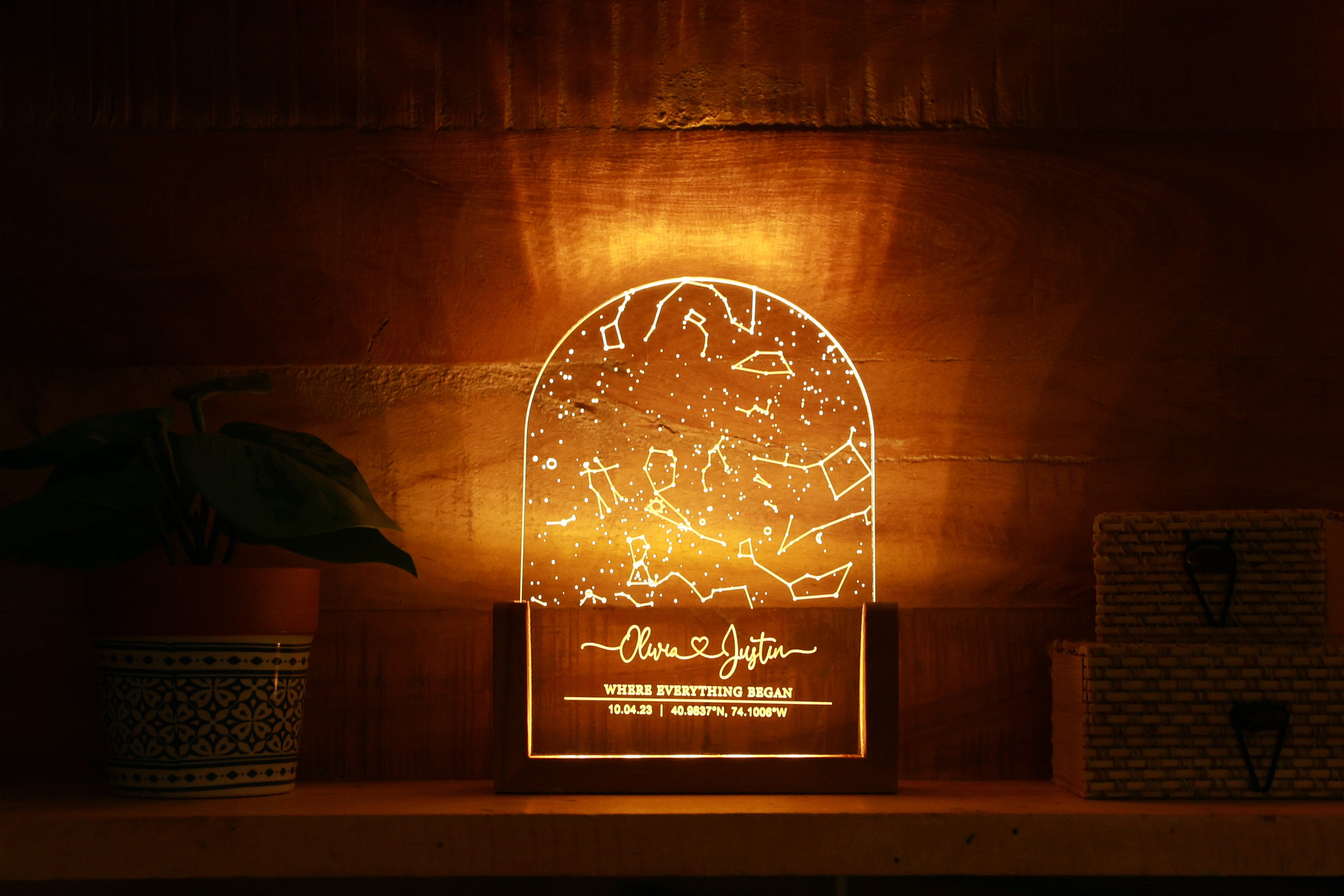 Custom Constellation Star Map Night Light for Mother Wife