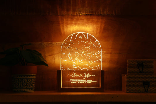 Custom Constellation Star Map Night Light for Mother Wife