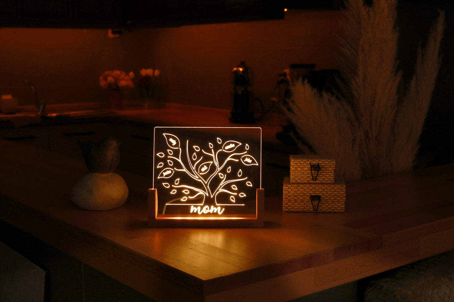 Mama-Baum-Nachtlicht mit Kindernamen, Erinnerungsgeschenk