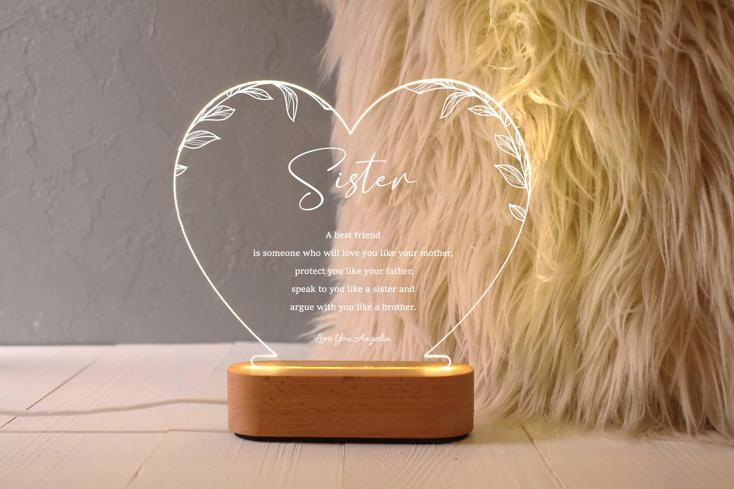 Personalisiertes Geschenk für die Schwester - Schwestergeschenk - Geschenk für die beste Freundin - Geburtstagsgeschenk der Schwester