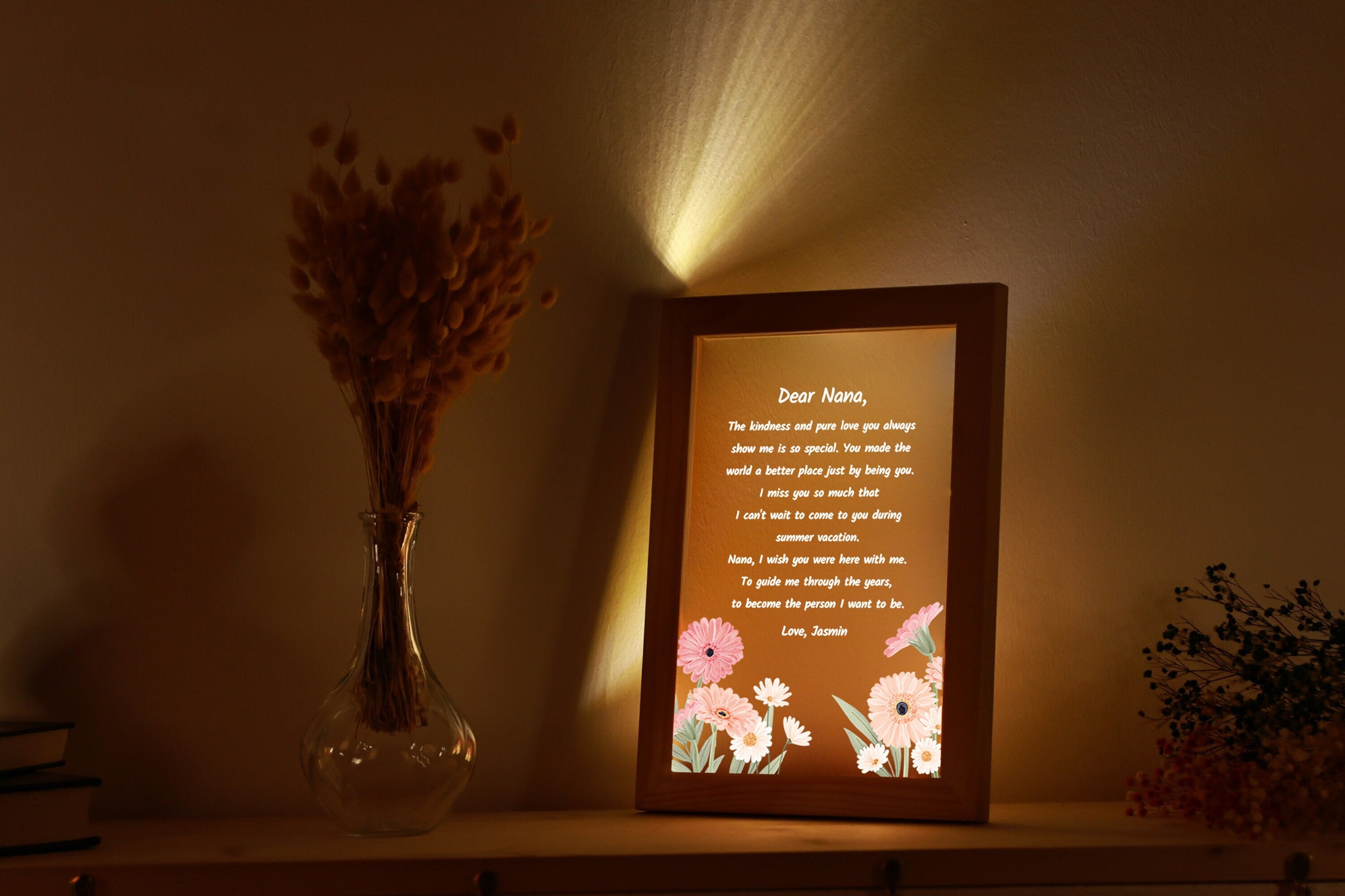 Personalized Letter Night Lamp for Nana - Nana Night Light - Gift for Nana's Birthday