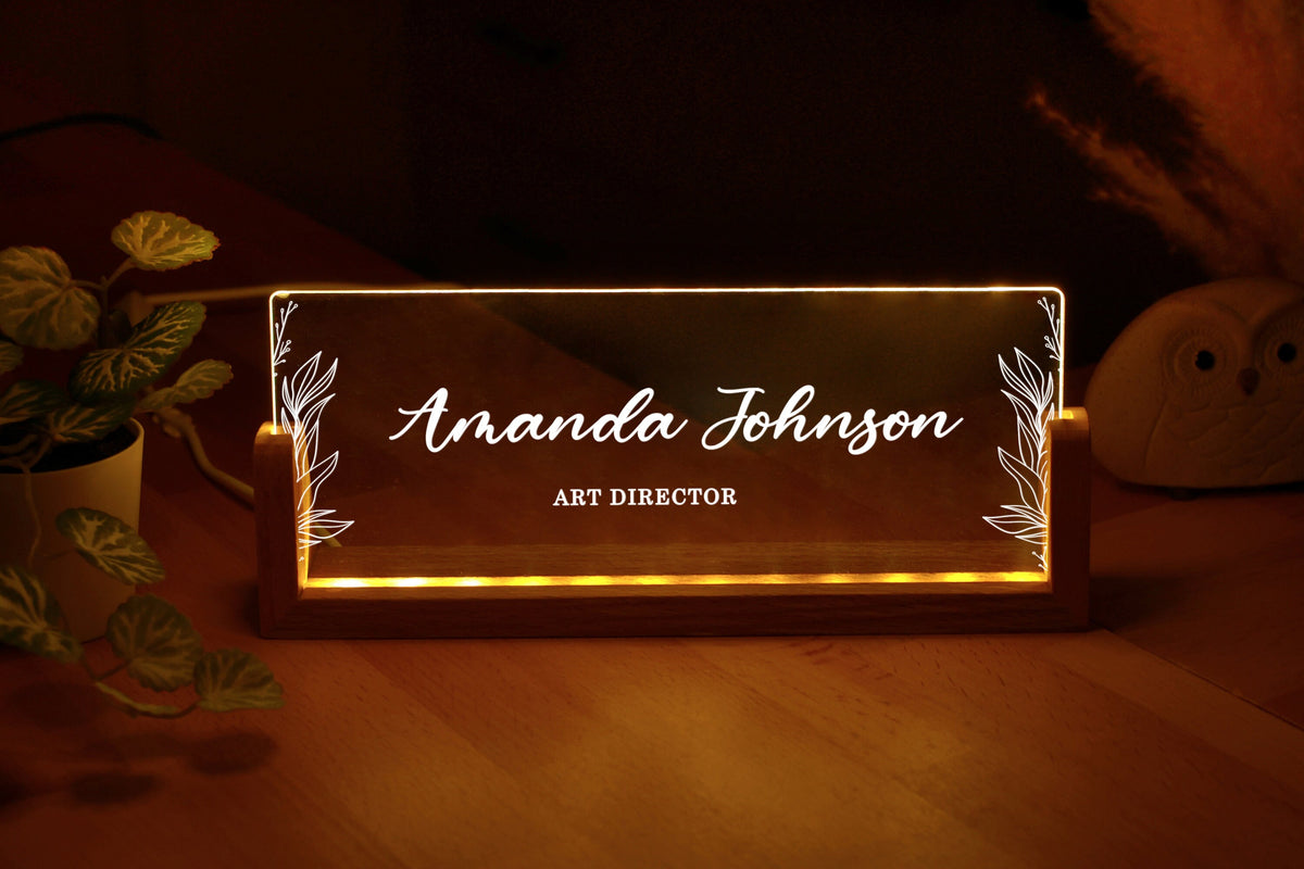 LED Name Plate for Desk - Personalized Graduation Gift