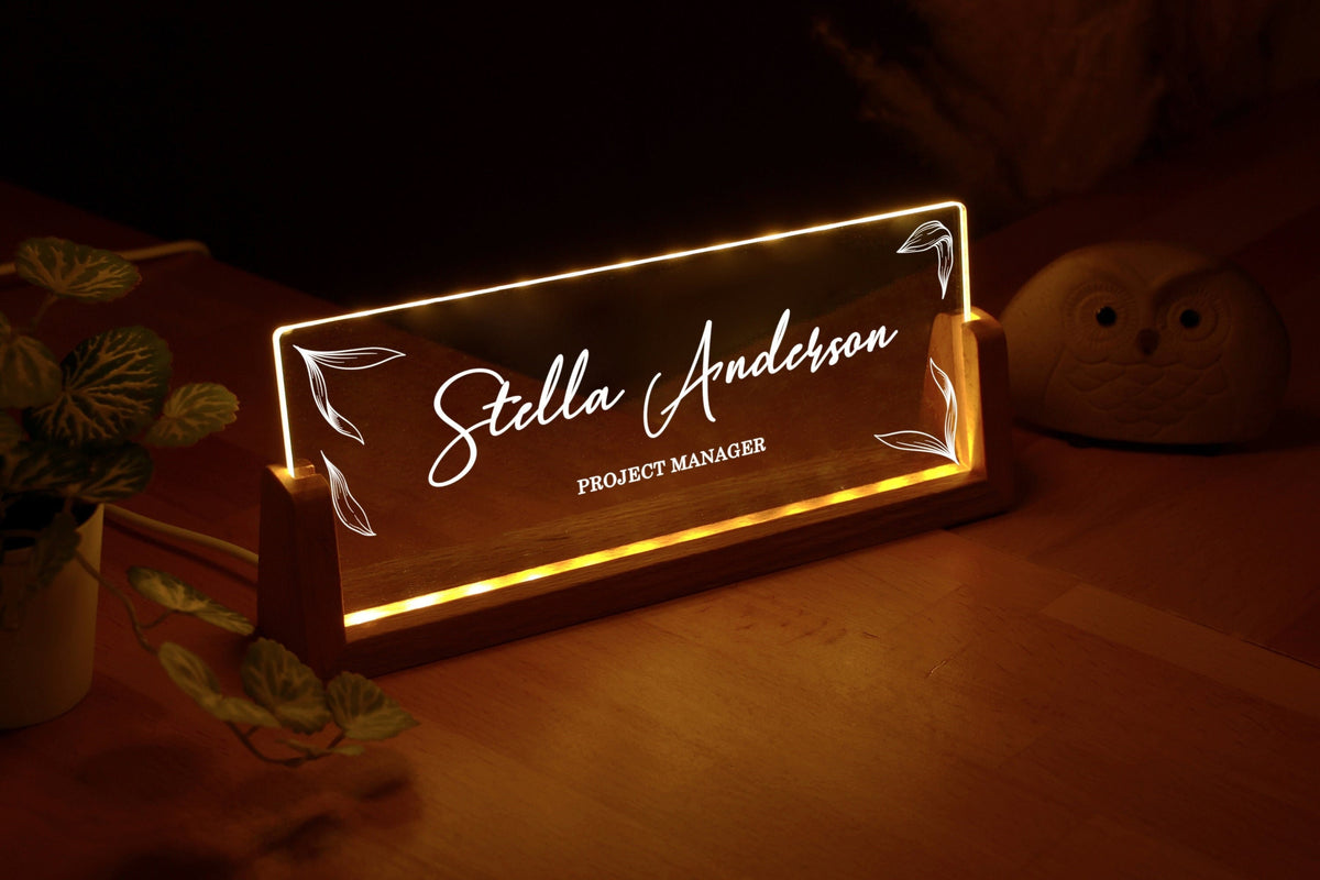 LED Name Plate for Desk - Personalized Graduation Gift