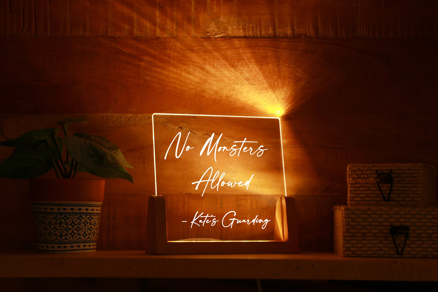 Personalisiertes Nachtlicht mit Botschaft - Kinderzimmer Dekor - Personalisierte Kindergeschenke