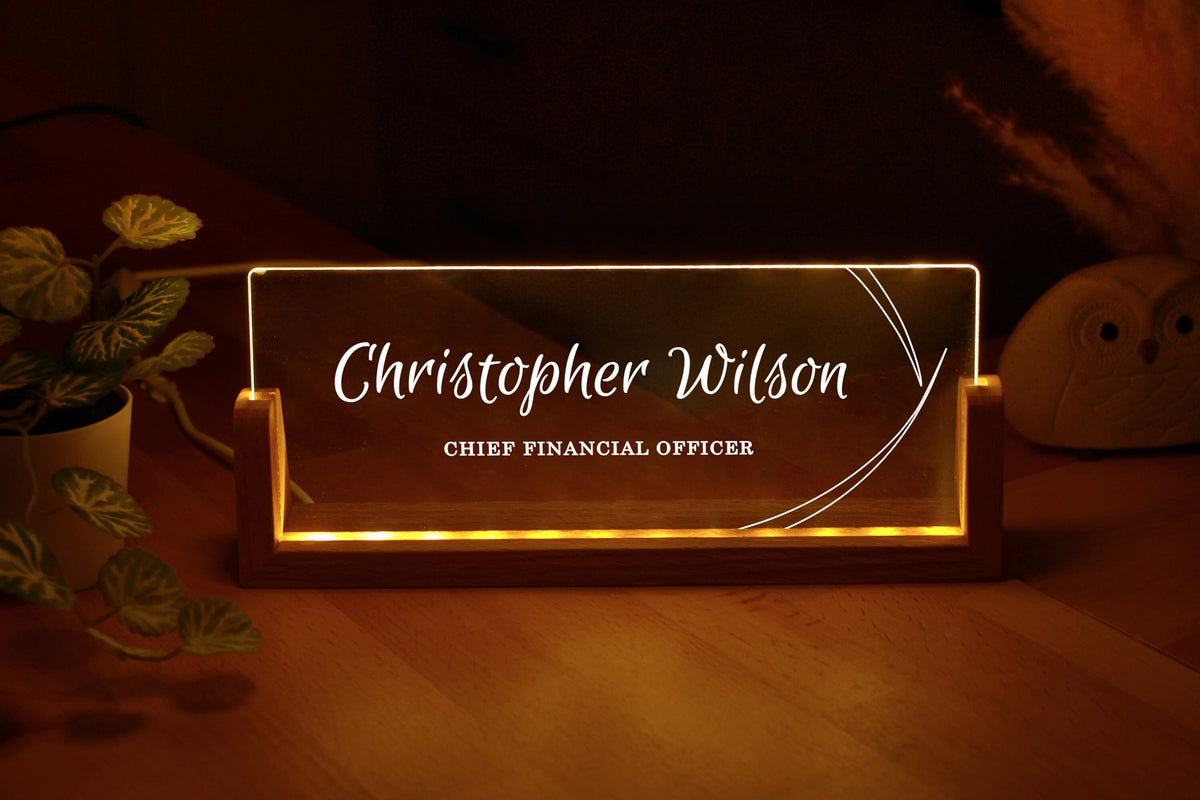 LED Name Plate for Desk - Personalized Graduation Gift