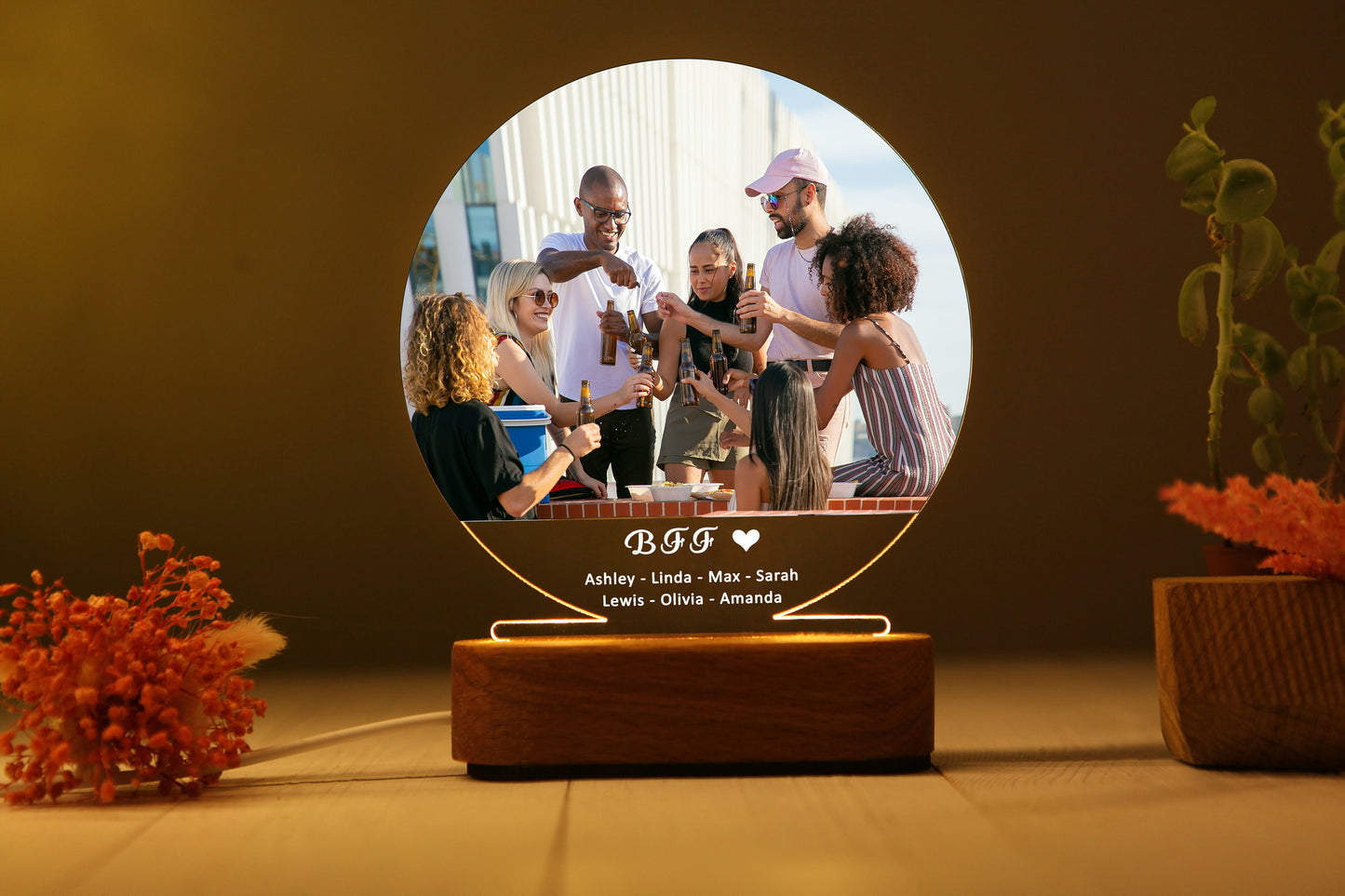 Personalisierte Fotoplakette für die beste Freundin - Geschenk für Sie/Ihn - BFF-Geschenke