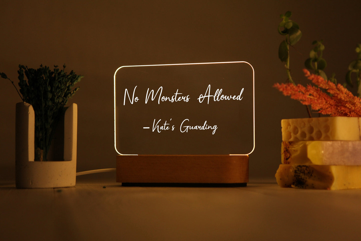 Personalisiertes Nachtlicht mit Botschaft - Geschenk für Nichte - Tante - Geschenke zum 3., 4. und 5. Geburtstag