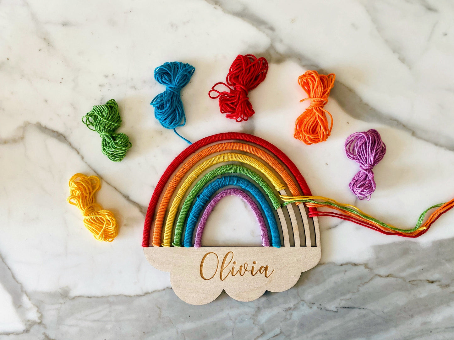 Custom Rainbow Wooden Kit for Kids - Rainbow Decor - 1st Birthday Gift - Birthday Present - Personalized Baby Toddler Gifts - Kids Name Sign