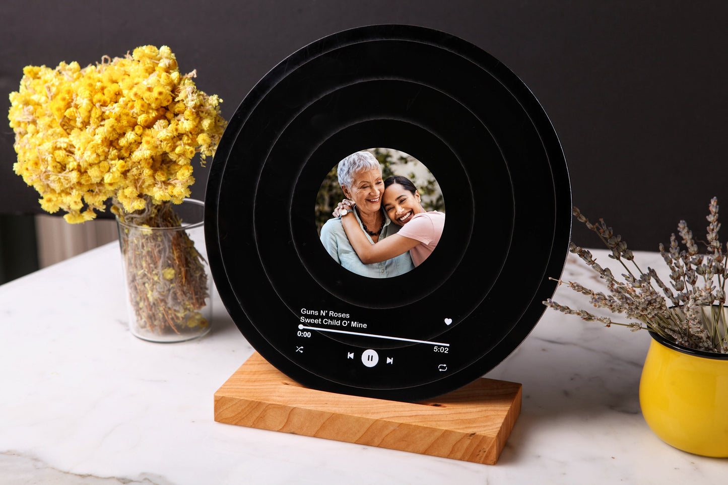 Custom Acrylic Plaque with Photo - Gift for Mom - Best Mom Gift - Mommy Gifts - Mother's Day Gift - Vinyl Record with Stand - Thank you mom