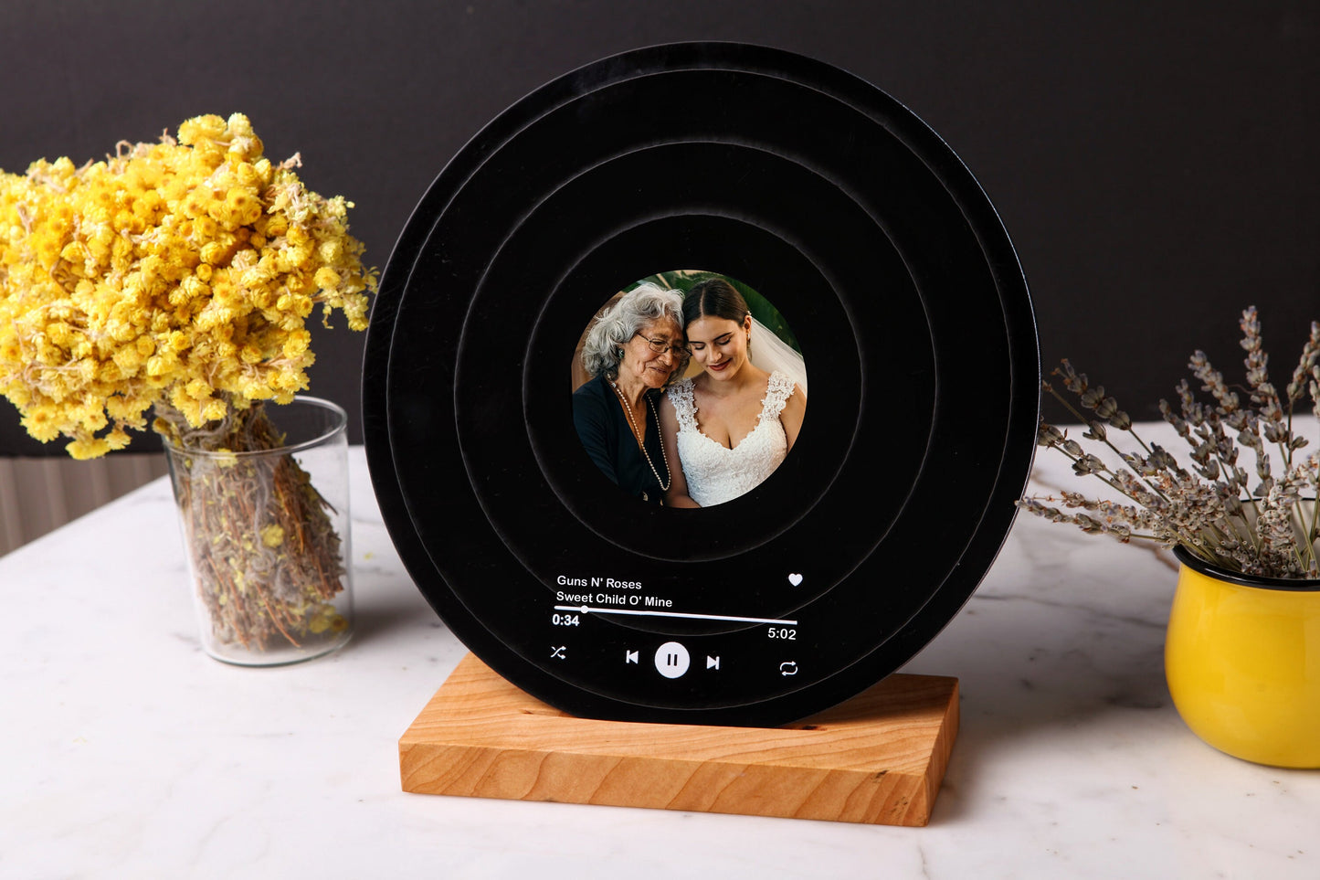 Custom Acrylic Plaque with Photo - Gift for Mom - Best Mom Gift - Mommy Gifts - Mother's Day Gift - Vinyl Record with Stand - Thank you mom