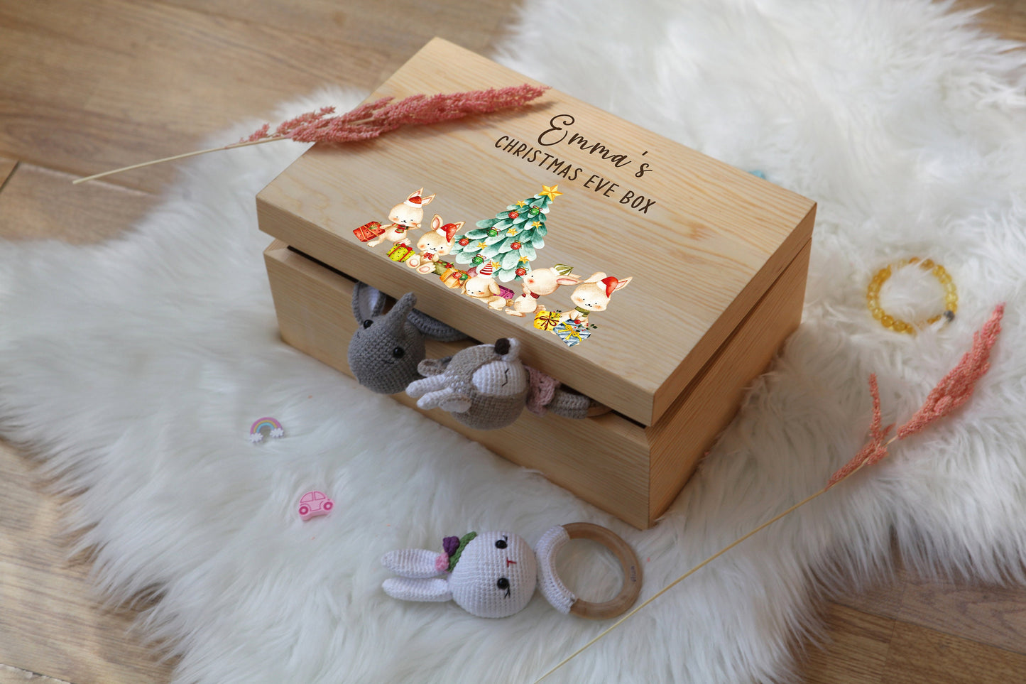 Custom Christmas Eve Box - Christmas Crate - Newborn Baby Gift - Baby Girl Gift - Baby Boy Gift - Gift for Kids - Toddler Gift - Xmas Gift