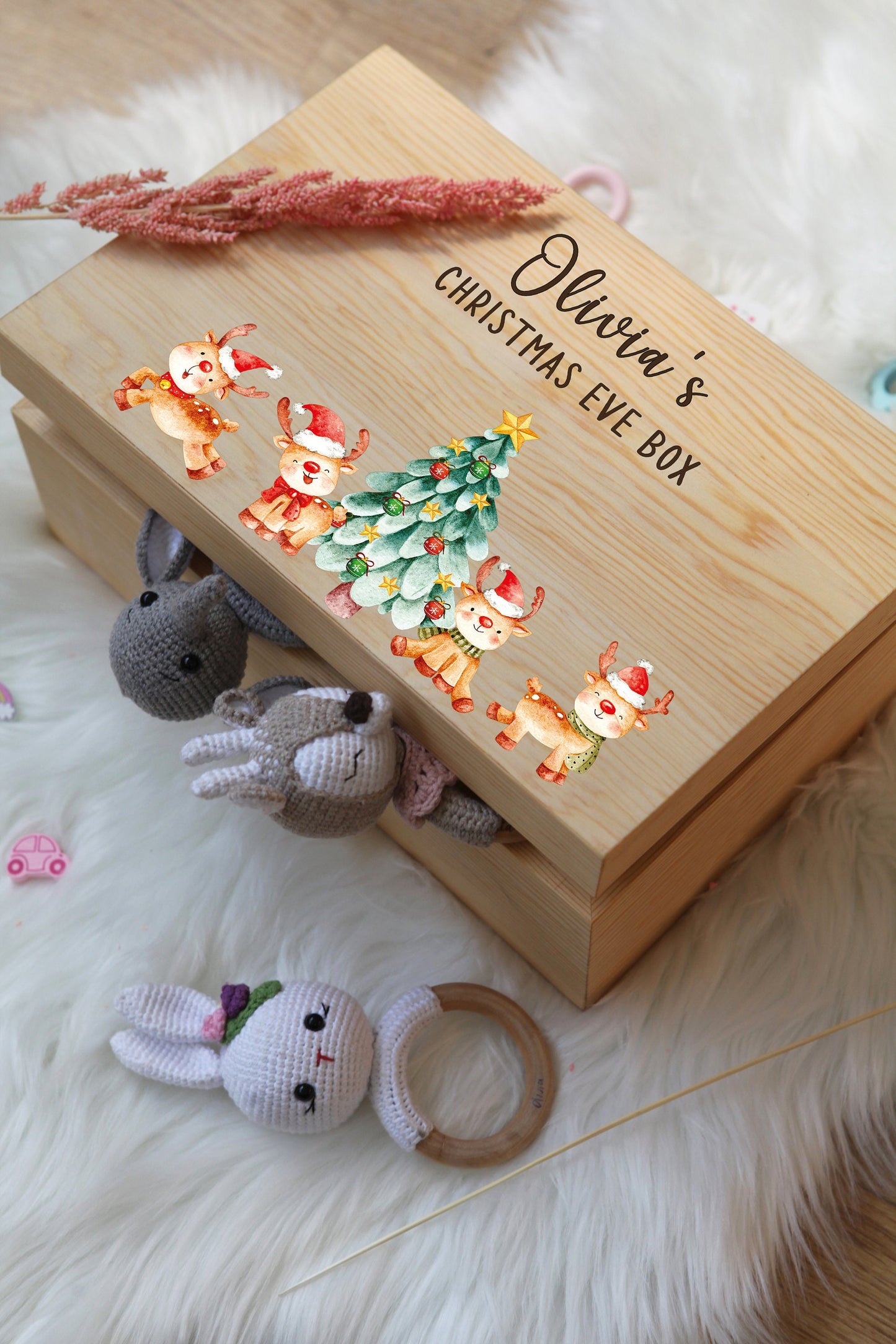 Custom Christmas Eve Box - Christmas Crate - Newborn Baby Gift - Baby Girl Gift - Baby Boy Gift - Gift for Kids - Toddler Gift - Xmas Gift