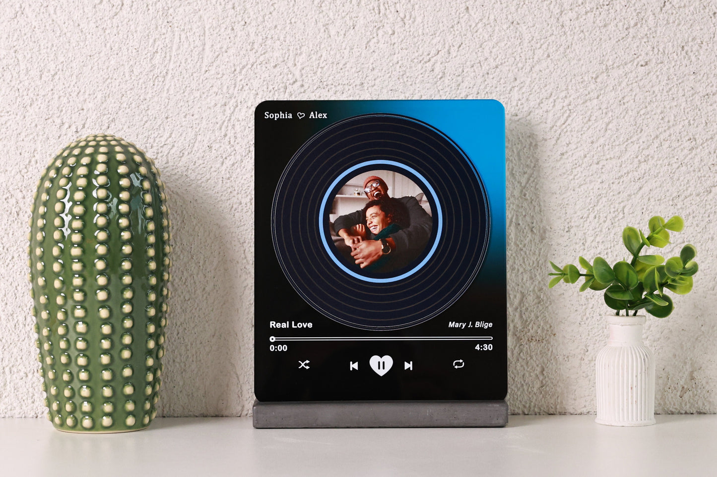 Personalized Song Plaque With Photo, Custom Plaque With Photo / Album Cover,Acrylic Music Plaque, Anniversary Gift For Her, Music Lover Gift