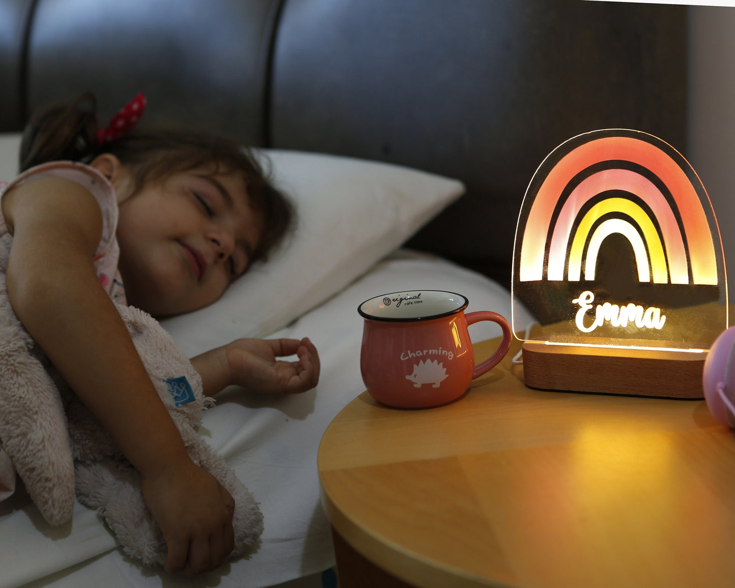 Personalized Rainbow Nightlight - Custom Birthday Gift for Kids - Child Nightlight - Light Up Gift