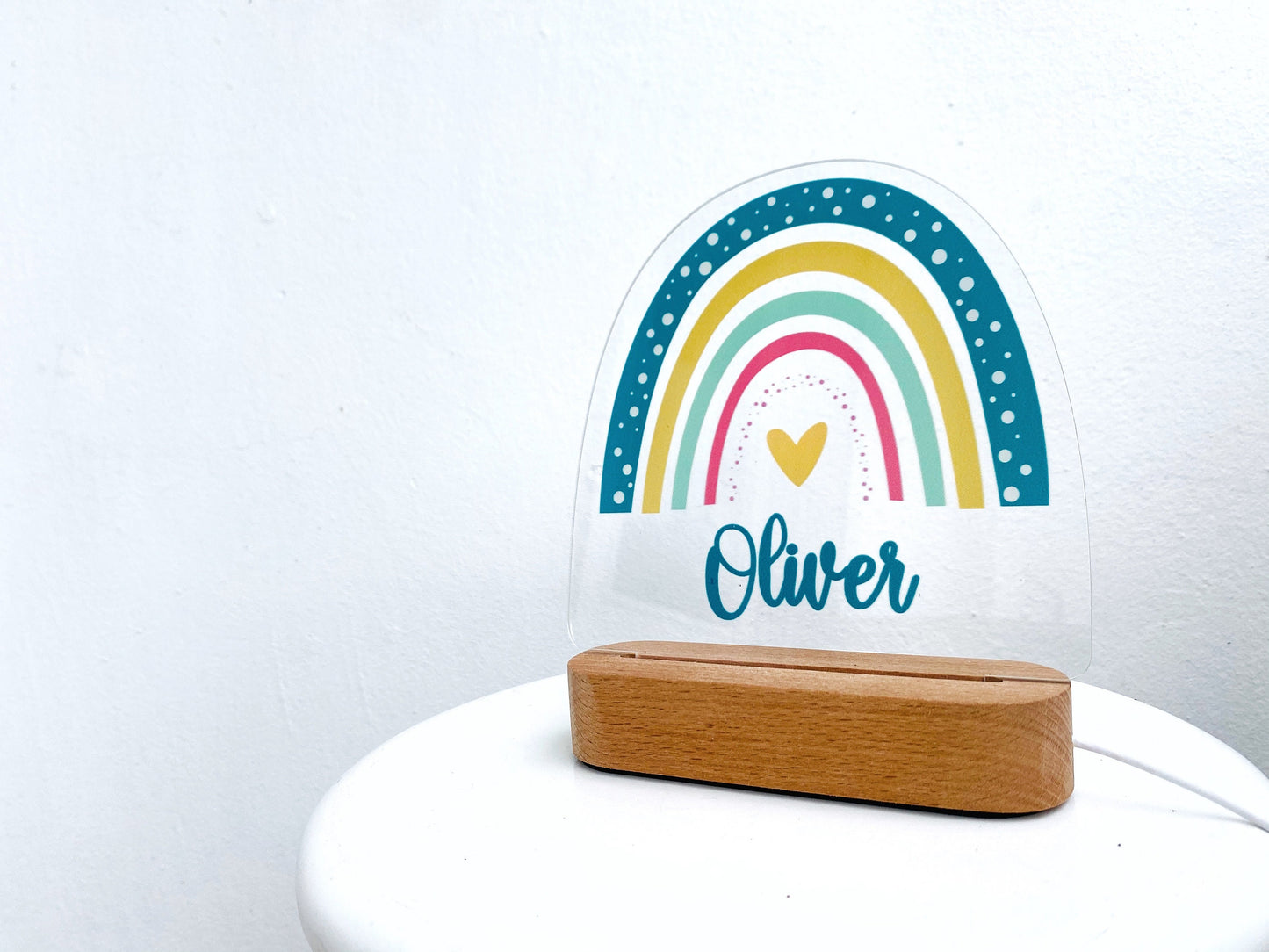 Personalized Rainbow Nightlight - Custom Birthday Gift for Kids - Child Nightlight - Light Up Gift