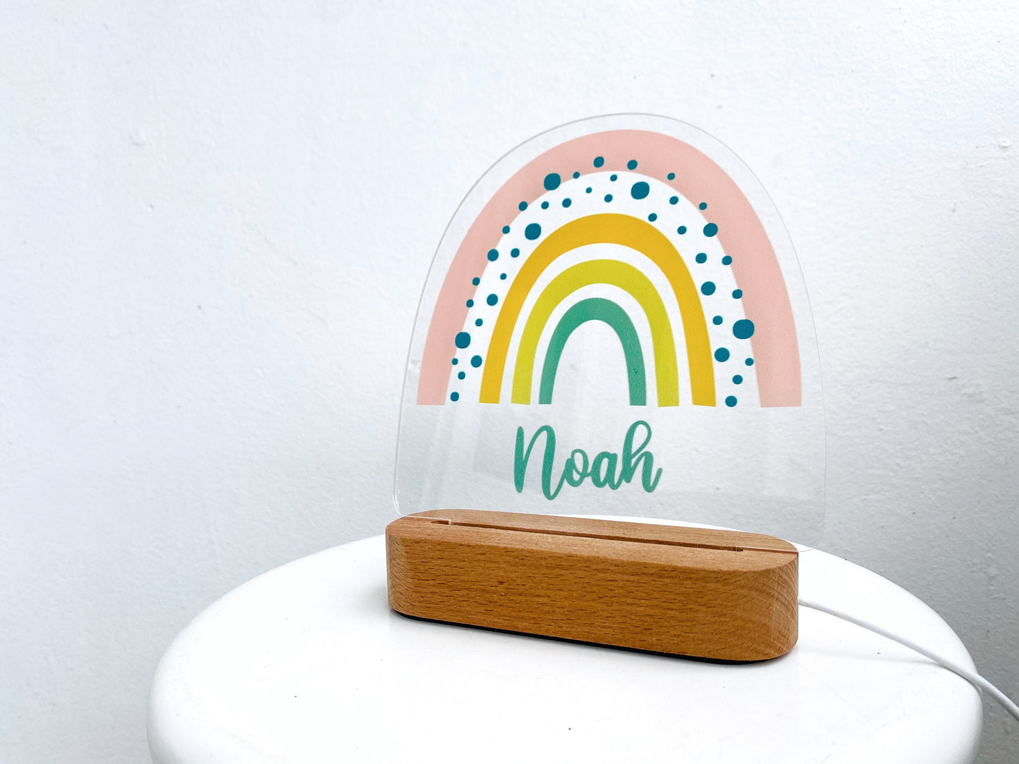 Personalized Rainbow Nightlight - Custom Birthday Gift for Kids - Child Nightlight - Light Up Gift