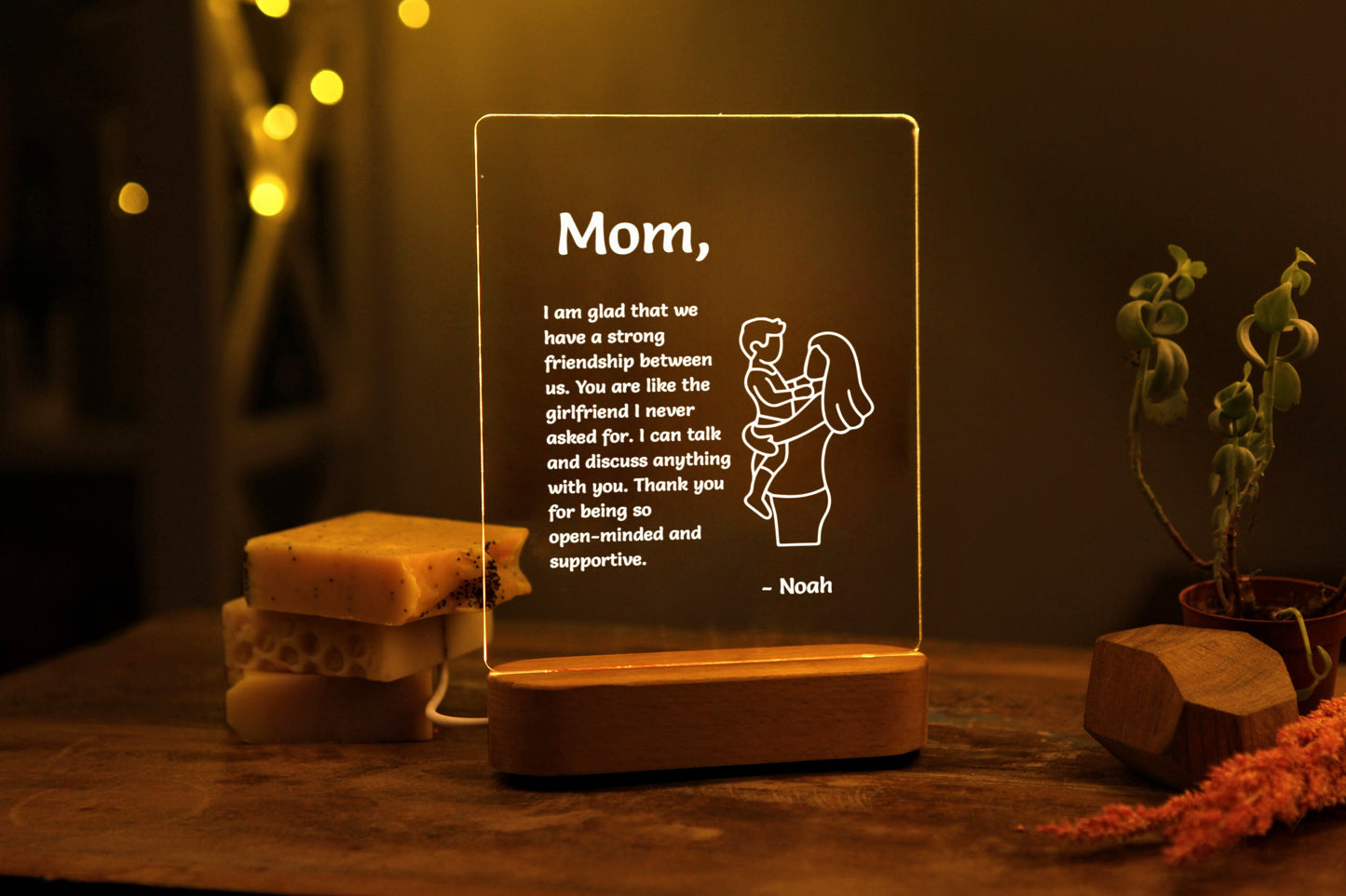 Personalized Letter Night Light - Gift Idea for Mom - Mother's Day Gift Ideas