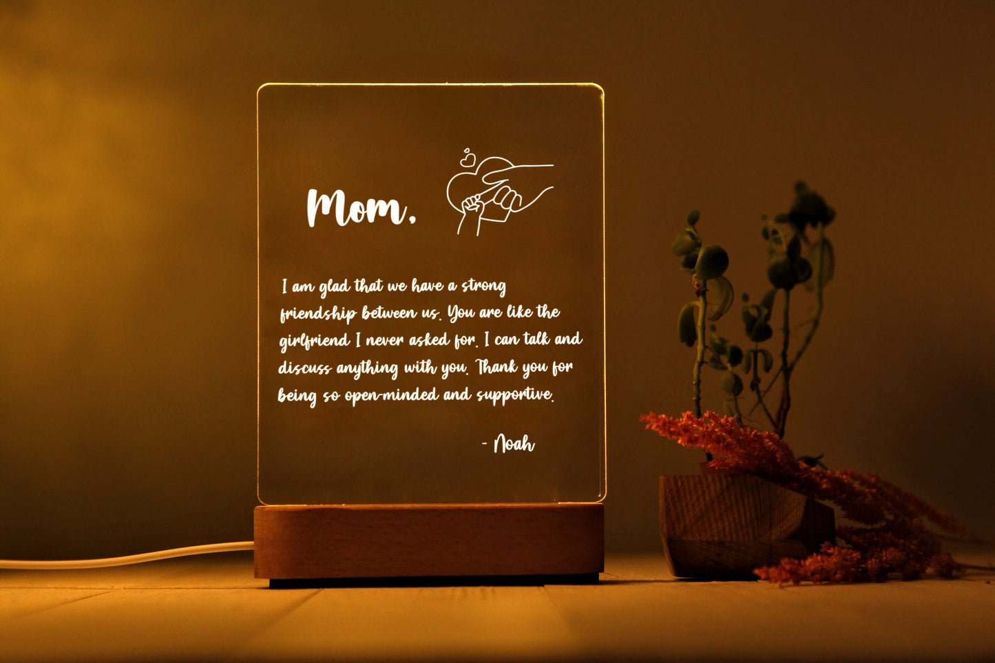 Personalized Letter Night Light - Gift Idea for Mom - Mother's Day Gift Ideas