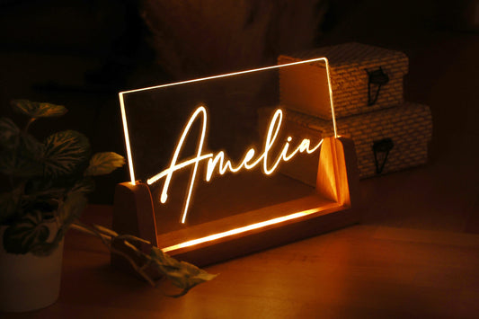 Personalized Name Plexi Night Light - Gift for Christmas