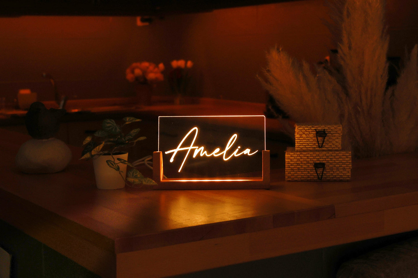 Personalized Name Plexi Night Light - Gift for Christmas