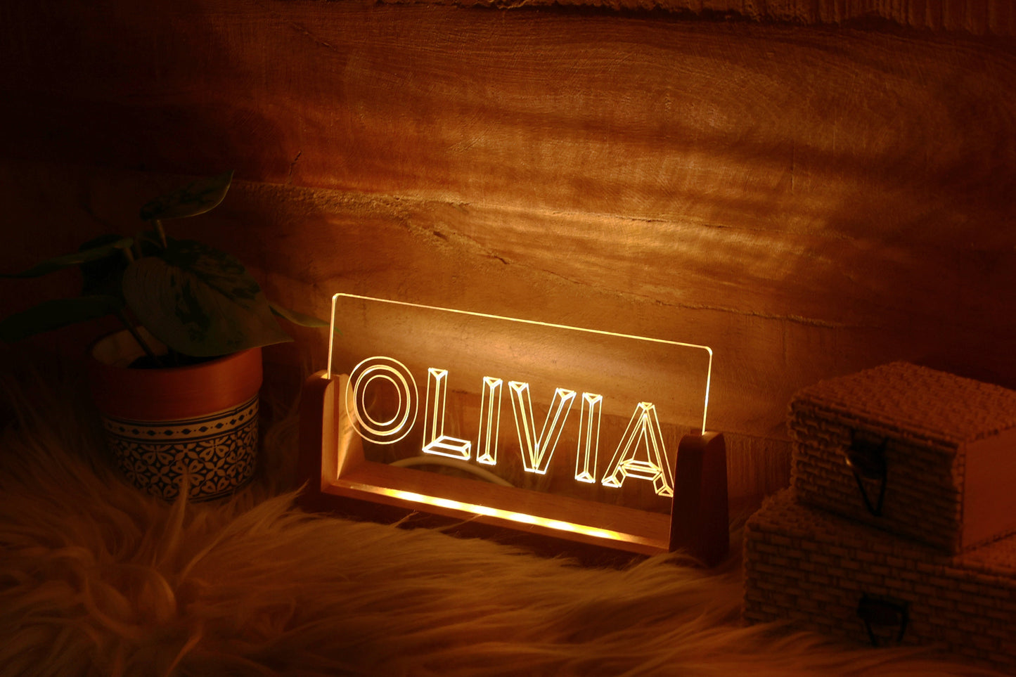 Led Desk Light Plate Personalized Est Ornament Office Desk Decor