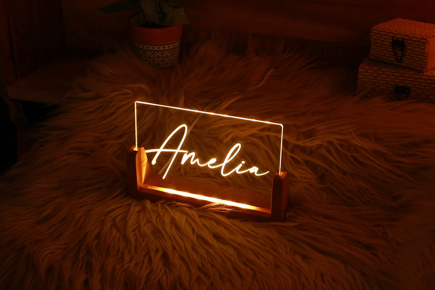 Personalized Name Plexi Night Light - Gift for Christmas