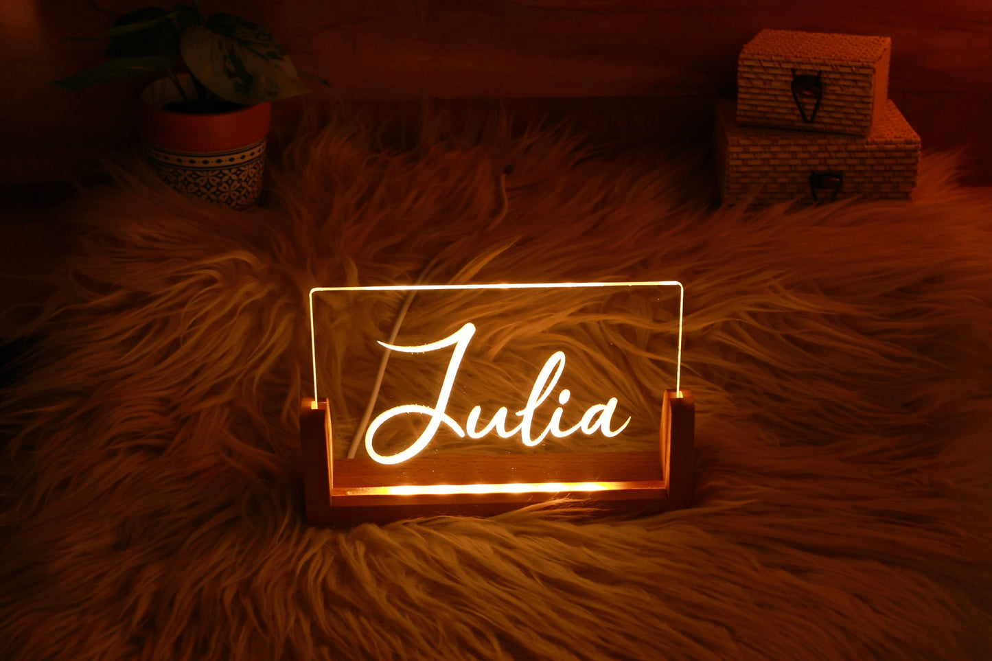 Personalized Name Plexi Night Light - Gift for Christmas