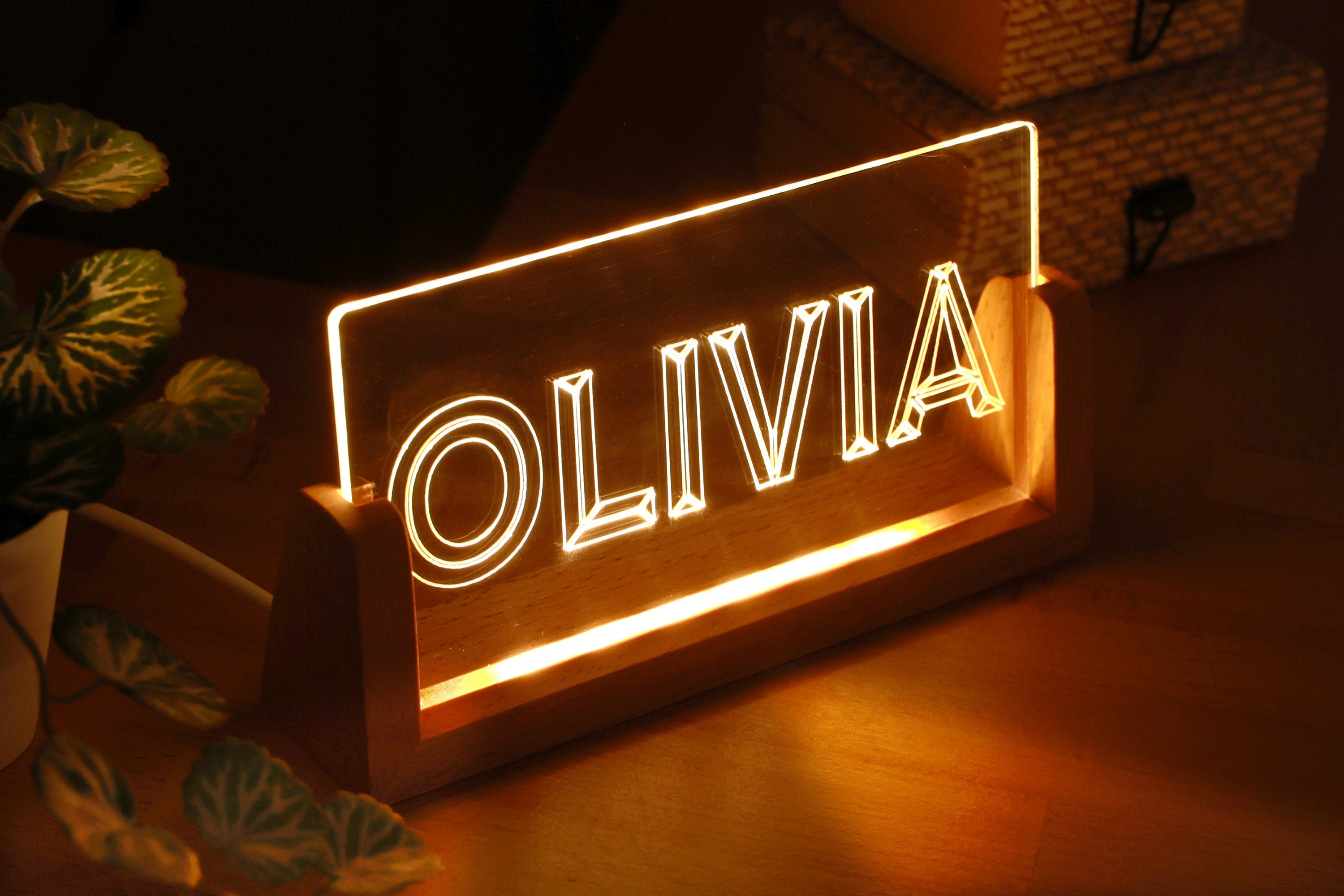 Led Desk Light Plate Personalized Est Ornament Office Desk Decor