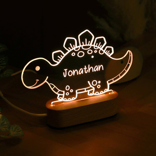 Personalized Dinosaur Night Light