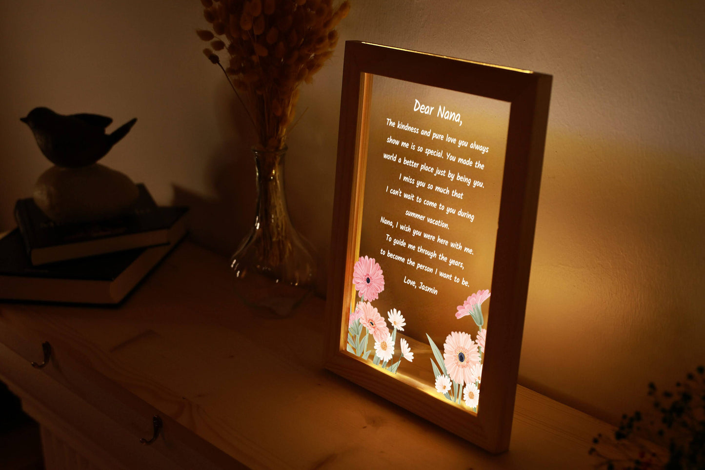 Personalized Letter Night Lamp for Nana - Nana Night Light - Gift for Nana's Birthday