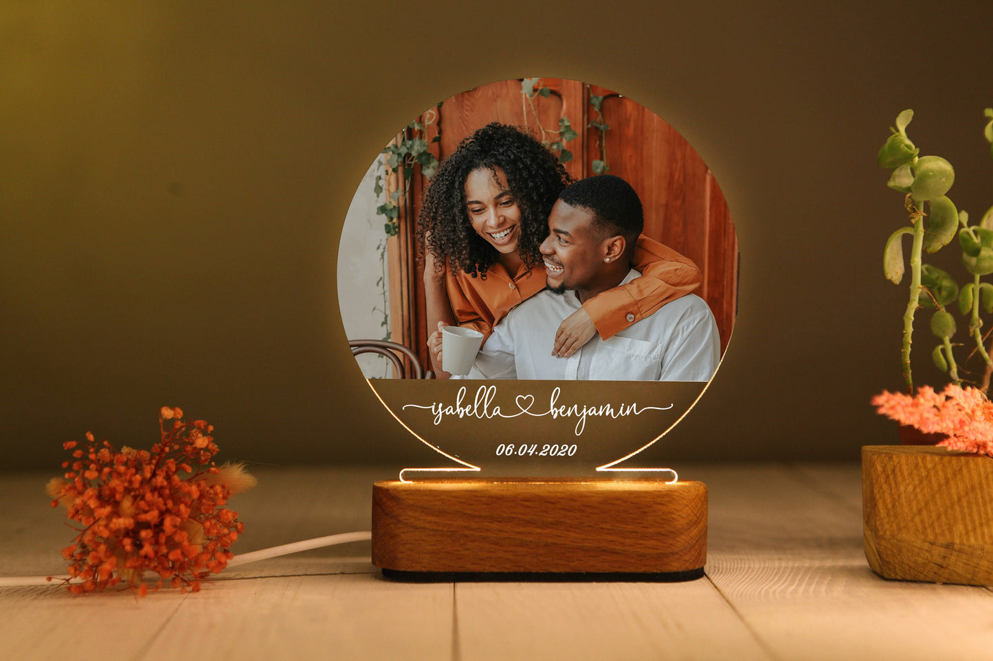 Custom Photo Night Light - Couple Gift - Gift for Girlfriend / Boyfriend