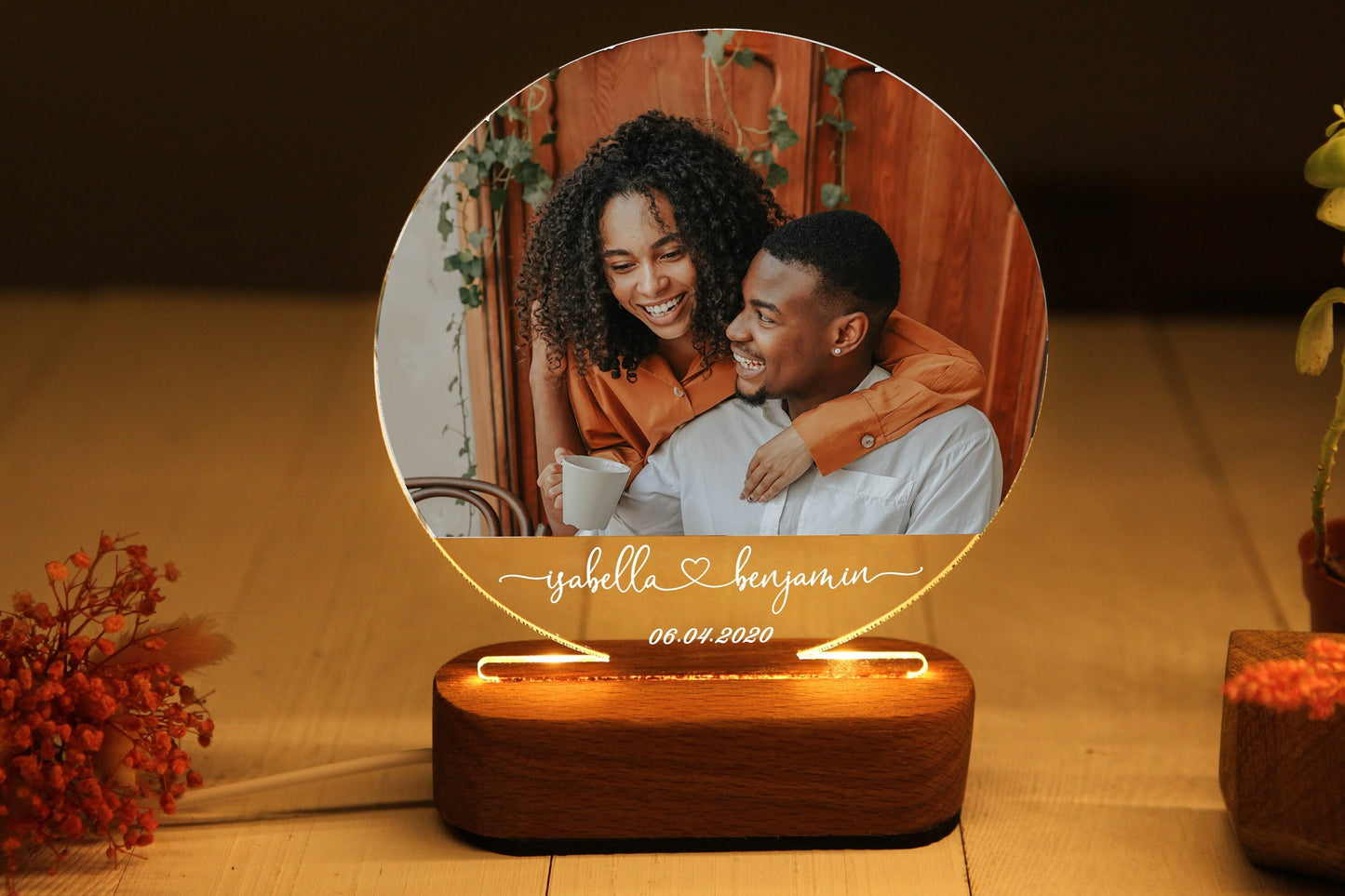 Custom Photo Night Light - Couple Gift - Gift for Girlfriend / Boyfriend