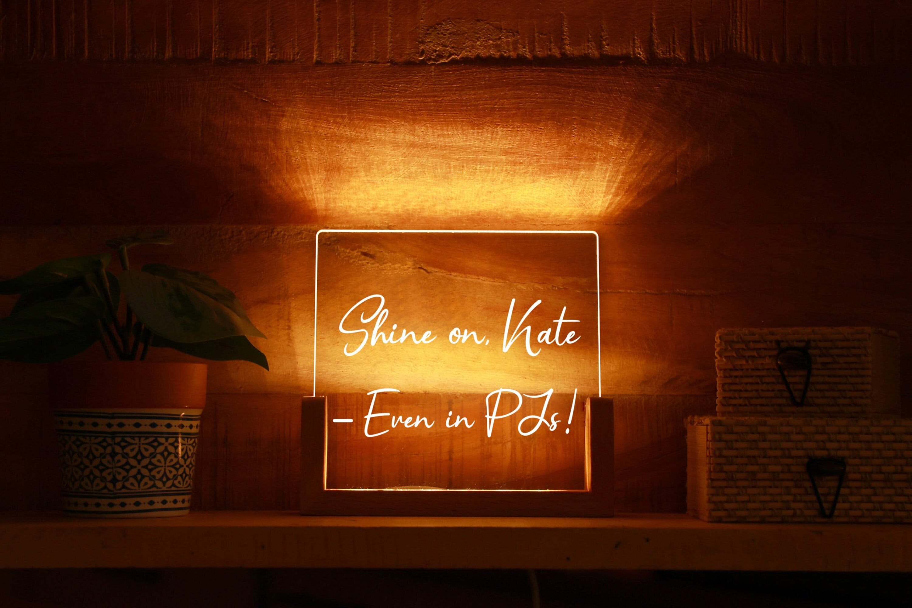 Personalized Night Light with Message - Nursery Decor - Personalized Kids Gifts